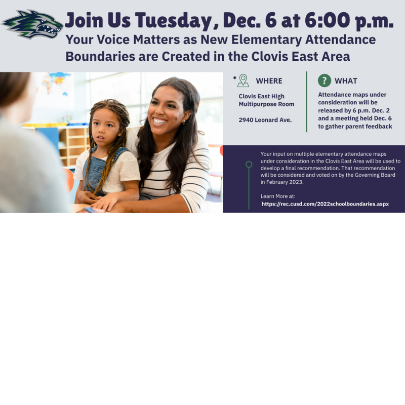 Clovis East Area Parent Meeting to Discuss Boundary Changes
