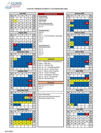 2021 2022 Student Calendar